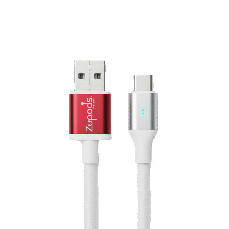 Rubber Braided Type C Data Cable With Rapid Charging Technology (1000M)